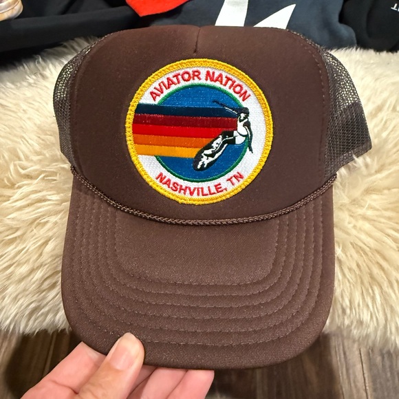 Brown Aviator Nation Trucker Hat - Picture 1 of 1